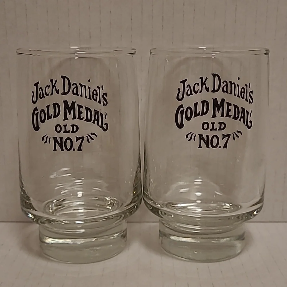 Pair of Jack Daniels Gold Medal No.7 Whiskey Glasses